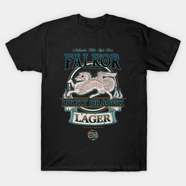 Lucky Dragon Lager T-Shirt by etcherSketch